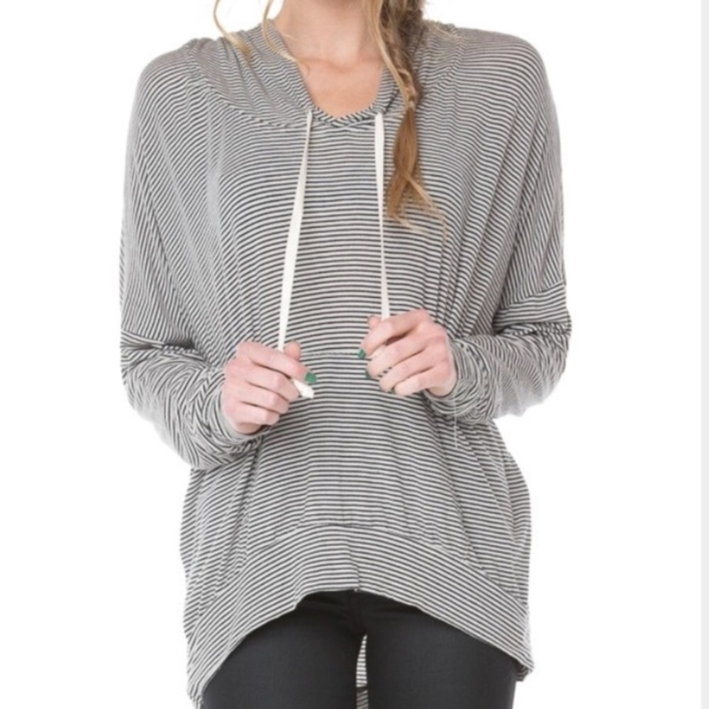 Brandy Melville John Galt light stripe hoodie OS